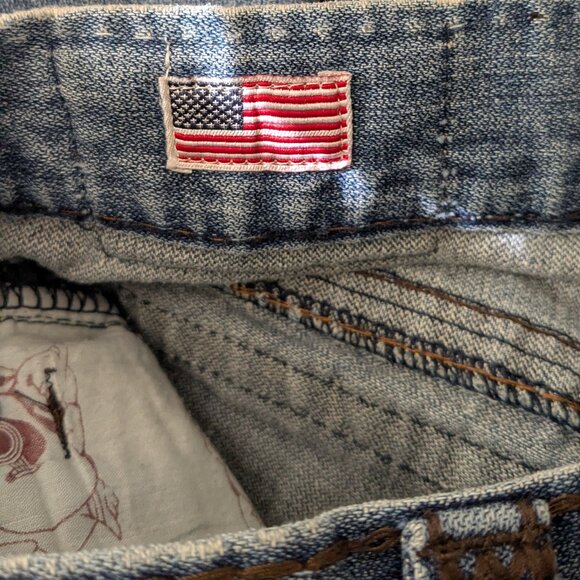 True Religion Men's  Relaxed Straight  Size 34 Blue . - Picture 13 of 16